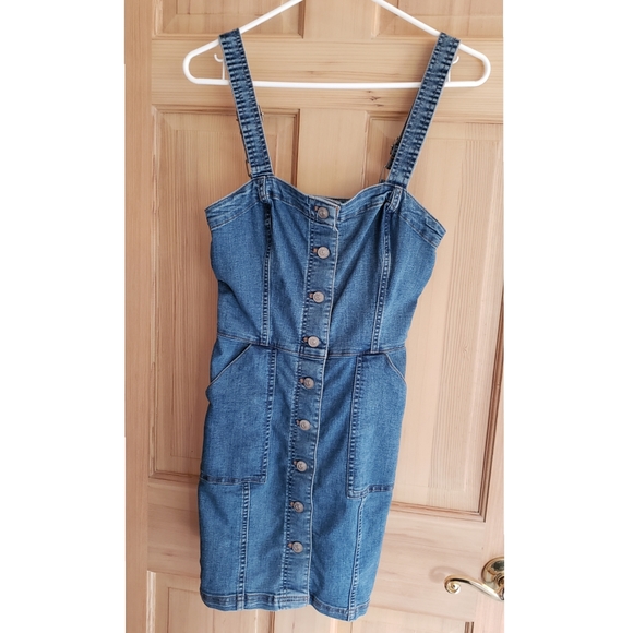 Divided Dresses & Skirts - DIVIDED by H&M Dress Blue Size 6 Denim Bib Overall